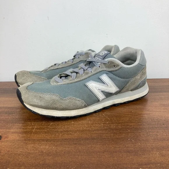 New Balance 515 Classics Grey Suede Mesh Sneakers ML515GRY Men's Size 8D. - Picture 1 of 14